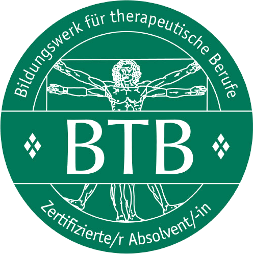 Siegel des Bildungswerks für therapeutische Berufe: Zertifizierte Absolventin